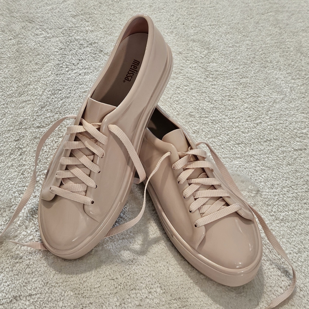 NEW Melissa Pink Sneakers Size 10 Pastel Preppy Girlhoodcore Feminine Coquette - Picture 8 of 8